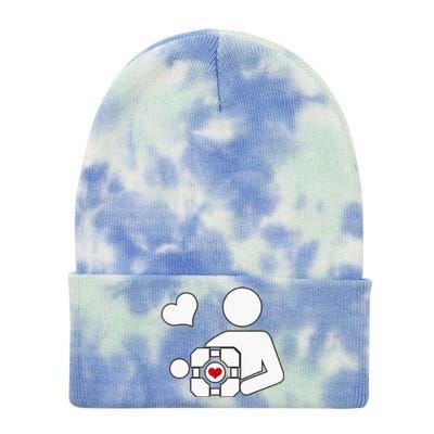 Companion Cube Gaming Portal Nerd Gamer Tie Dye 12in Knit Beanie