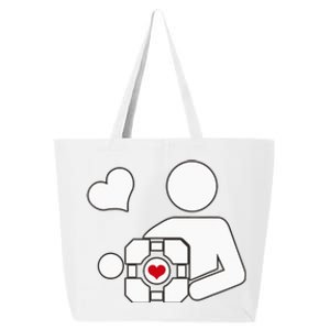 Companion Cube Gaming Portal Nerd Gamer 25L Jumbo Tote