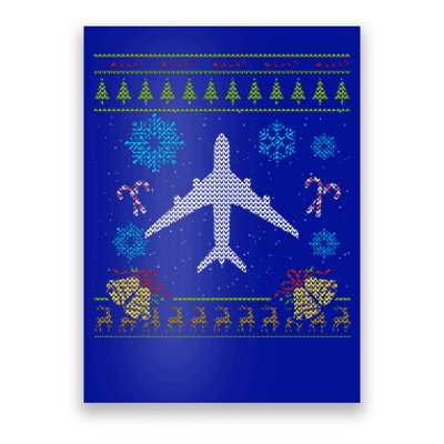 Christmas Cute Gift Airplane Pilot Christmas Ugly Poster