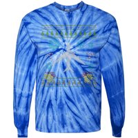 Christmas Cute Gift Airplane Pilot Christmas Ugly Tie-Dye Long Sleeve Shirt