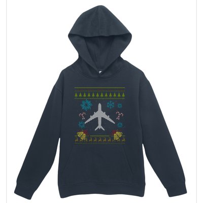 Christmas Cute Gift Airplane Pilot Christmas Ugly Urban Pullover Hoodie