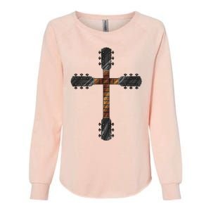 Cool Christian Guitar Cross Funny Musician Guitarist Gift Womens California Wash Sweatshirt