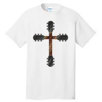 Cool Christian Guitar Cross Funny Musician Guitarist Gift Tall T-Shirt