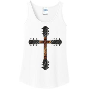 Cool Christian Guitar Cross Funny Musician Guitarist Gift Ladies Essential Tank