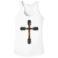 Cool Christian Guitar Cross Funny Musician Guitarist Gift Ladies PosiCharge Competitor Racerback Tank