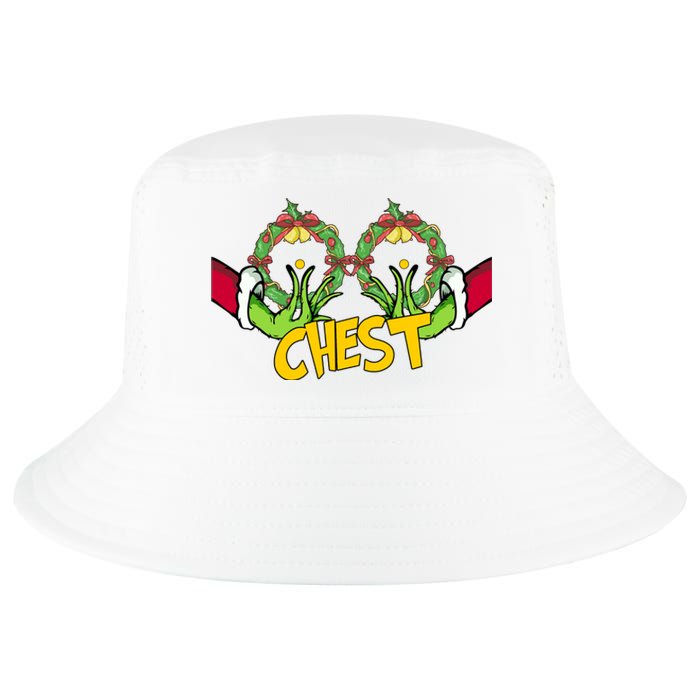 Christmas Chest Grinchmas Holiday Season Funny Boobs Cool Comfort Performance Bucket Hat