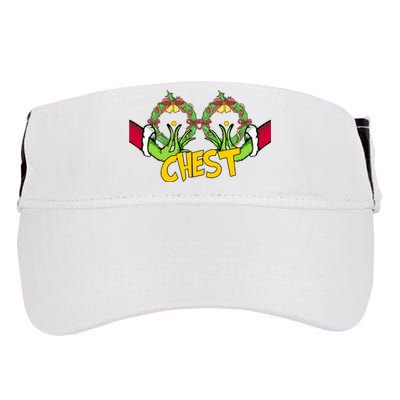 Christmas Chest Grinchmas Holiday Season Funny Boobs Adult Drive Performance Visor