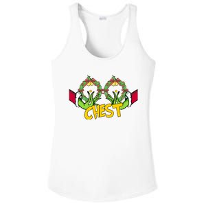 Christmas Chest Grinchmas Holiday Season Funny Boobs Ladies PosiCharge Competitor Racerback Tank