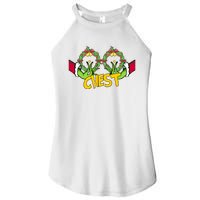 Christmas Chest Grinchmas Holiday Season Funny Boobs Women's Perfect Tri Rocker Tank