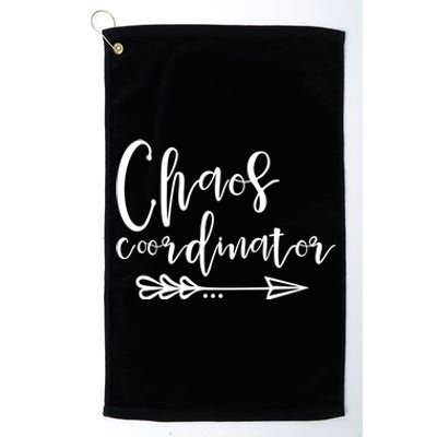 Chaos Coordinator Gift Funny Gift Platinum Collection Golf Towel