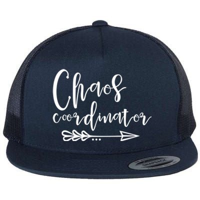 Chaos Coordinator Gift Funny Gift Flat Bill Trucker Hat