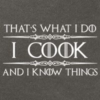 Chef & Cook Gifts I Cook & I Know Things Funny Cooking TShirt Cotton Canvas Backpack