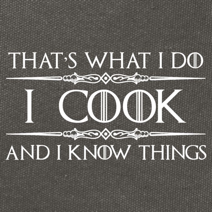 Chef & Cook Gifts I Cook & I Know Things Funny Cooking TShirt Cotton Canvas Backpack