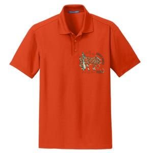 Cow Christmas Giddy Up Jingle Horse Pick Up Your Feet Gift Dry Zone Grid Polo