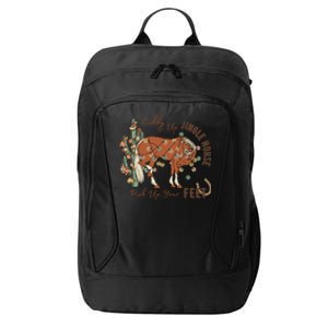 Cow Christmas Giddy Up Jingle Horse Pick Up Your Feet Gift City Backpack