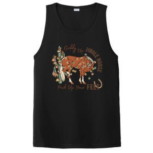 Cow Christmas Giddy Up Jingle Horse Pick Up Your Feet Gift PosiCharge Competitor Tank