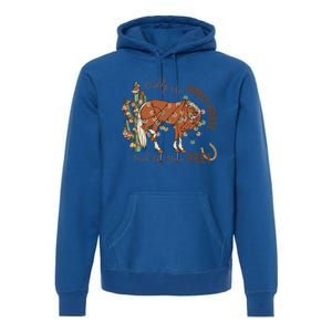 Cow Christmas Giddy Up Jingle Horse Pick Up Your Feet Gift Premium Hoodie