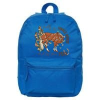 Cow Christmas Giddy Up Jingle Horse Pick Up Your Feet Gift 16 in Basic Backpack