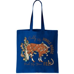 Cow Christmas Giddy Up Jingle Horse Pick Up Your Feet Gift Tote Bag