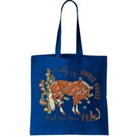 Cow Christmas Giddy Up Jingle Horse Pick Up Your Feet Gift Tote Bag