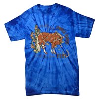 Cow Christmas Giddy Up Jingle Horse Pick Up Your Feet Gift Tie-Dye T-Shirt