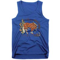 Cow Christmas Giddy Up Jingle Horse Pick Up Your Feet Gift Tank Top