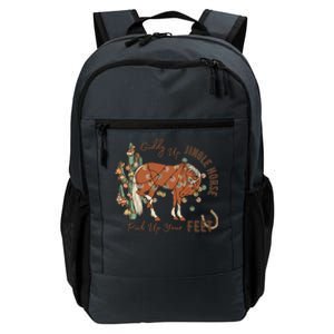 Cow Christmas Giddy Up Jingle Horse Pick Up Your Feet Gift Daily Commute Backpack