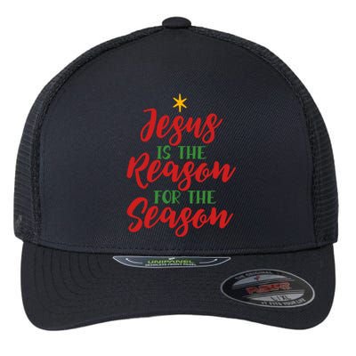 Christian Christmas Gift Jesus Is The Reason For The Season Gift Flexfit Unipanel Trucker Cap