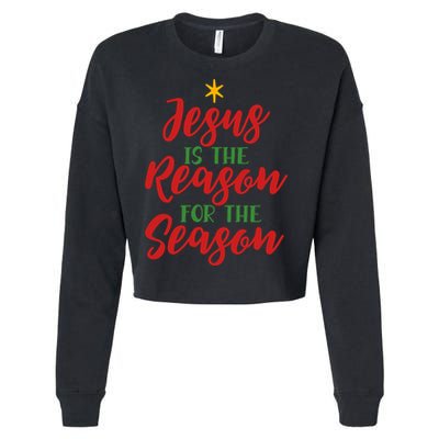 Christian Christmas Gift Jesus Is The Reason For The Season Gift Cropped Pullover Crew