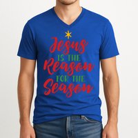 Christian Christmas Gift Jesus Is The Reason For The Season Gift V-Neck T-Shirt