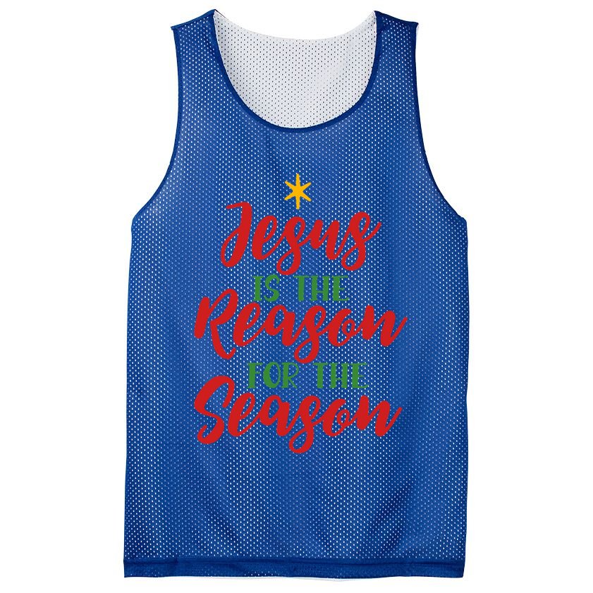 Christian Christmas Gift Jesus Is The Reason For The Season Gift Mesh Reversible Basketball Jersey Tank