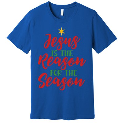 Christian Christmas Gift Jesus Is The Reason For The Season Gift Premium T-Shirt