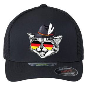 Cute Cat German Flag Oktoberfest Pride Germany Festival Flexfit Unipanel Trucker Cap