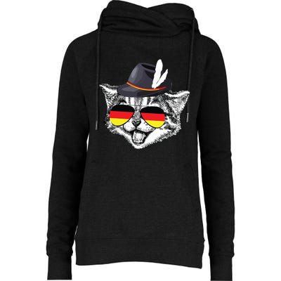 Cute Cat German Flag Oktoberfest Pride Germany Festival Womens Funnel Neck Pullover Hood