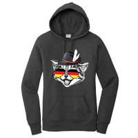 Cute Cat German Flag Oktoberfest Pride Germany Festival Women's Pullover Hoodie