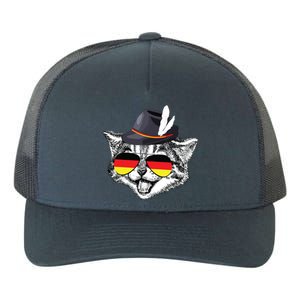 Cute Cat German Flag Oktoberfest Pride Germany Festival Yupoong Adult 5-Panel Trucker Hat