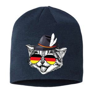 Cute Cat German Flag Oktoberfest Pride Germany Festival Sustainable Beanie