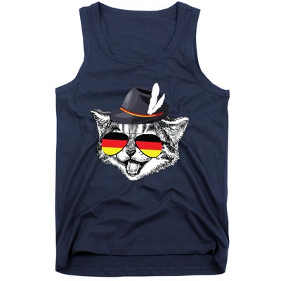 Cute Cat German Flag Oktoberfest Pride Germany Festival Tank Top