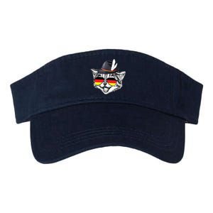 Cute Cat German Flag Oktoberfest Pride Germany Festival Valucap Bio-Washed Visor