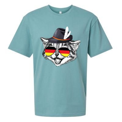 Cute Cat German Flag Oktoberfest Pride Germany Festival Sueded Cloud Jersey T-Shirt