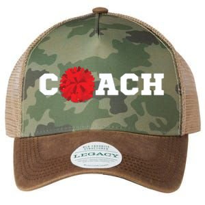 Cheer Coach Gift Cheerleading Cheerleader Red Pom Pom Squad Legacy Tie Dye Trucker Hat