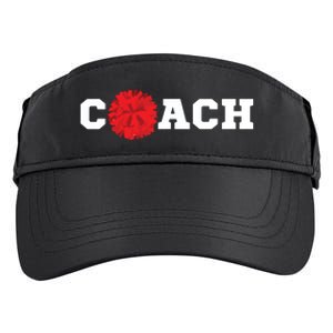 Cheer Coach Gift Cheerleading Cheerleader Red Pom Pom Squad Adult Drive Performance Visor