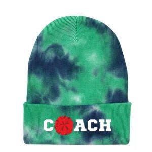 Cheer Coach Gift Cheerleading Cheerleader Red Pom Pom Squad Tie Dye 12in Knit Beanie