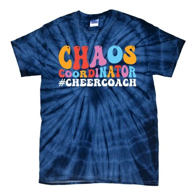 Cheer Coach Groovy Cheerleading Coach Tie-Dye T-Shirt