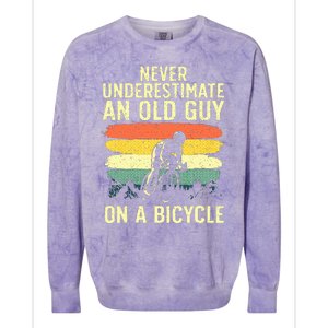 Cool Cycling Grandpa Bicycle Riding Cycle Racing Colorblast Crewneck Sweatshirt