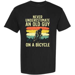 Cool Cycling Grandpa Bicycle Riding Cycle Racing Garment-Dyed Heavyweight T-Shirt