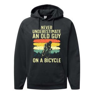 Cool Cycling Grandpa Bicycle Riding Cycle Racing Performance Fleece Hoodie