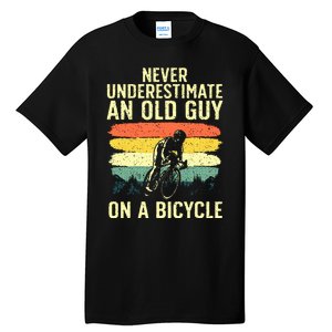 Cool Cycling Grandpa Bicycle Riding Cycle Racing Tall T-Shirt