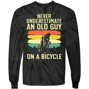 Cool Cycling Grandpa Bicycle Riding Cycle Racing Tie-Dye Long Sleeve Shirt