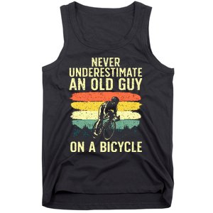 Cool Cycling Grandpa Bicycle Riding Cycle Racing Tank Top